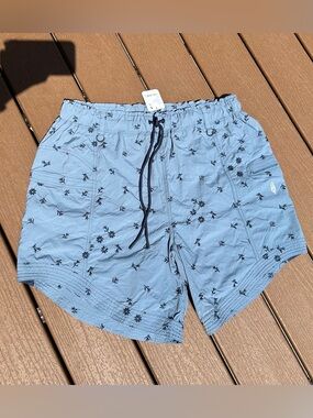 FP Movement by Free People Light Blue Floral Board Shorts